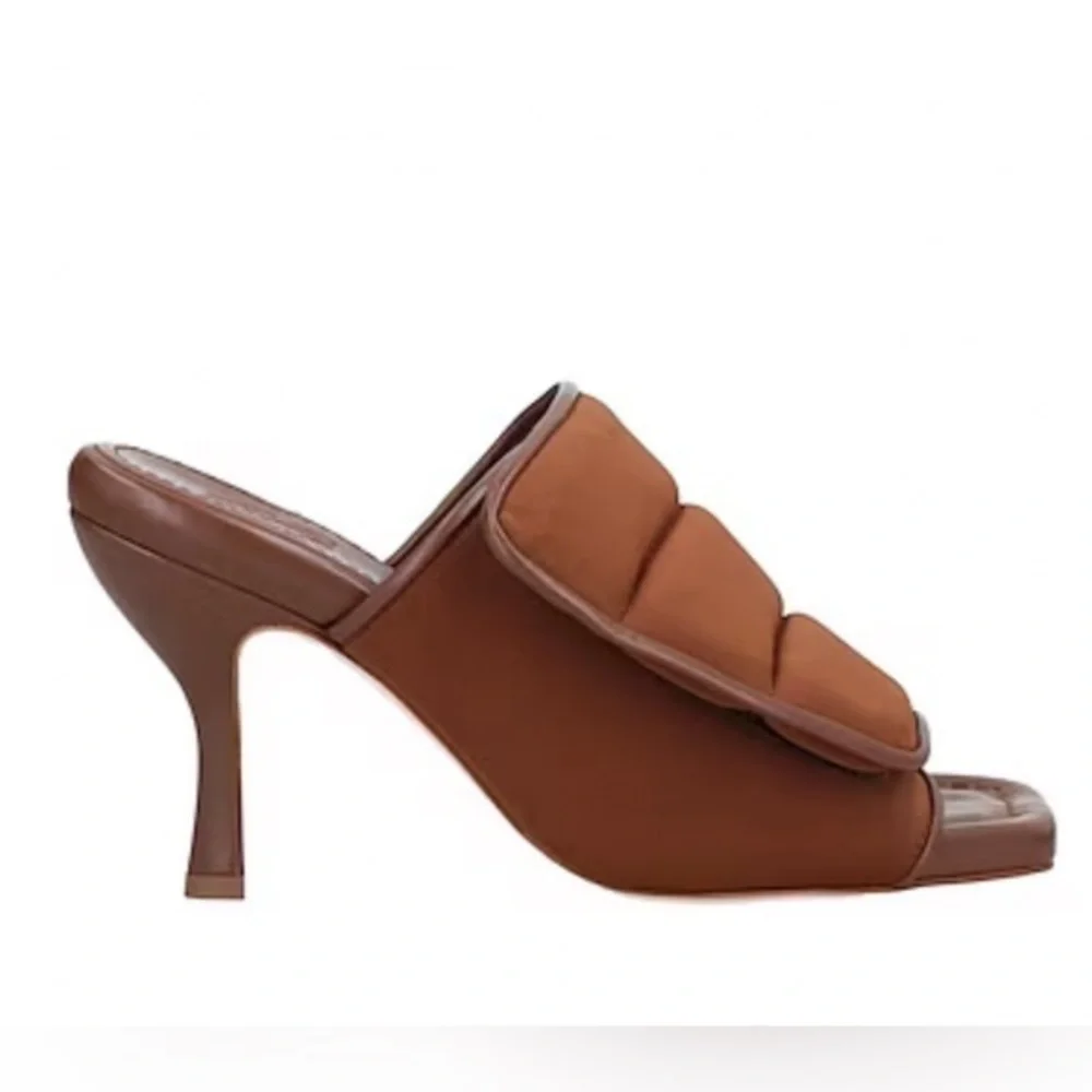 Gia Borghini Size 37 • Brown Cloth Heeled Sandals.